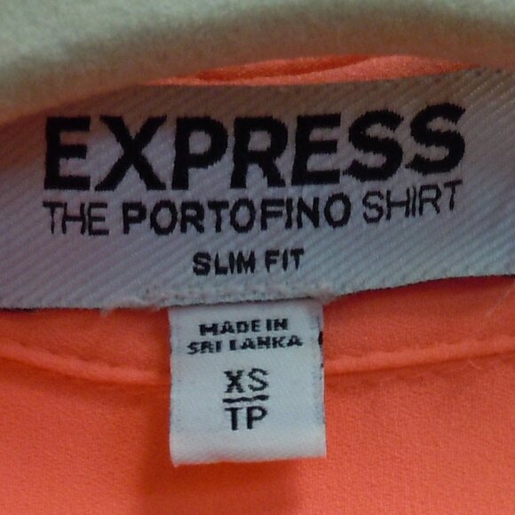 Bundle of 3 Express Size XS Portofino Shirt Neon Orange, Sky Blue, Black/White - Picture 6 of 15